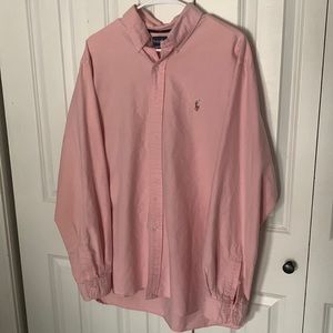Ralph Lauren Classic Fit Button Down Shirt Pink Size XL